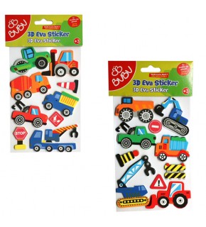 Bu-Bu 3D Eva Sticker Küçük Araçlar BUBU-STS042 (1 Adet)