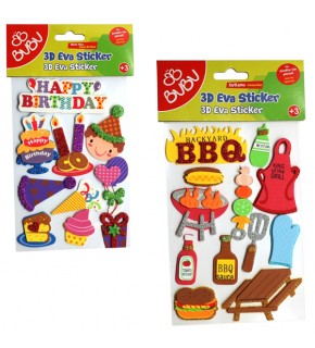 Bu-Bu 3D Eva Sticker Parti BUBU-STS041 (1 Adet)