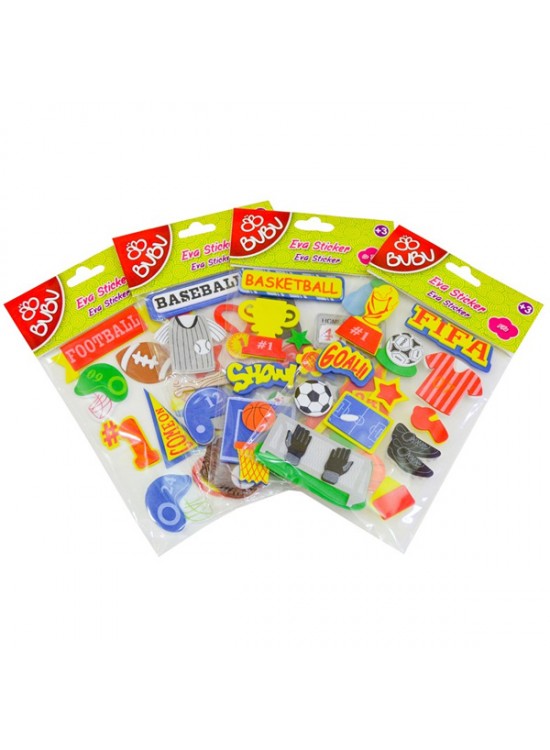 Bu-Bu 3D Eva Sticker Spor BUBU-STS018 (1 Adet) Bu-Bu 3D Eva Sticker Spor BUBU-STS018 (1 Adet)