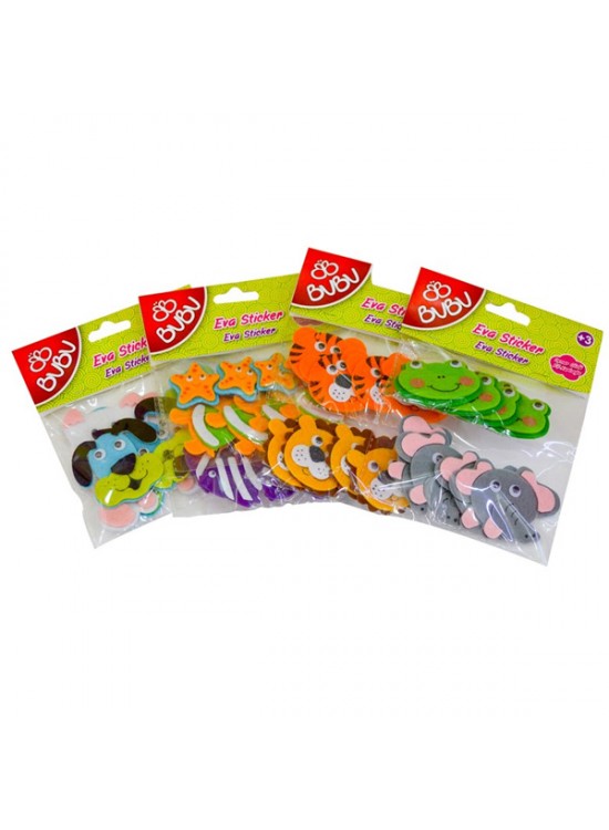 Bu-Bu 3D Keçe Sticker Oynar Göz.Hayv.Kaf.BUBU-STS020 (1 Adet)