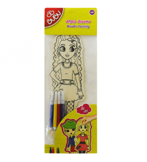 Bu-Bu Ahşap Boyama Kız 2 Model BUBU-AB0040