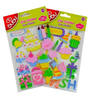 Bu-Bu Büyük Sticker Eva Eğlenceli Parti BUBU-STS015 (1 Adet)