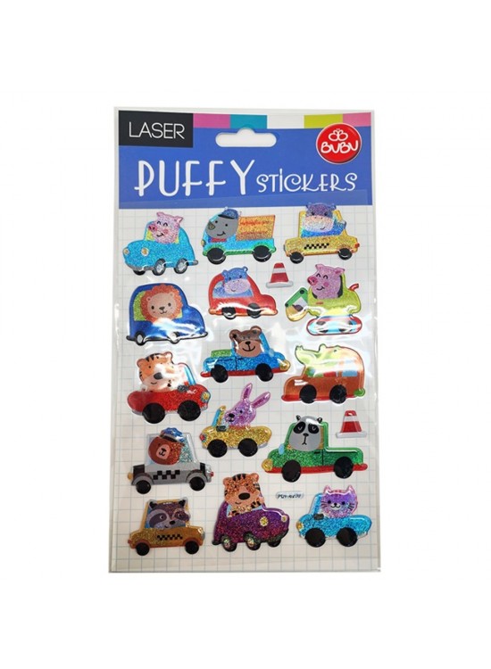 Bu-Bu Damla Stıckers Arabalar 12,5x23,5 BUBU-PUF-6209 Bu-Bu Damla Stıckers Arabalar 12,5x23,5 BUBU-PUF-6209