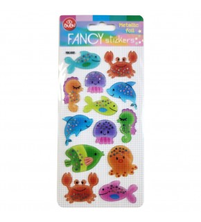 Bu-Bu Damla Stıckers Deniz Hayvanlar! Metalik 9x20 BUBU-PUS-8407