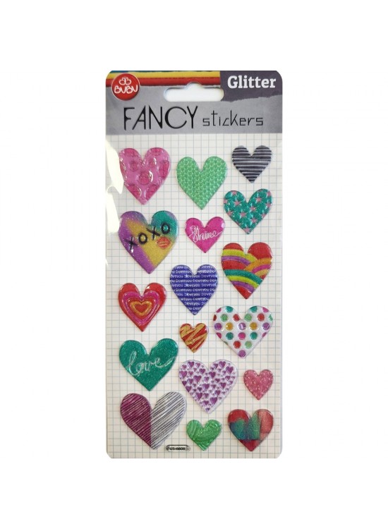 Bu-Bu Damla Stickers Glıtter Kalp 9x20 BUBU-PUS-6608