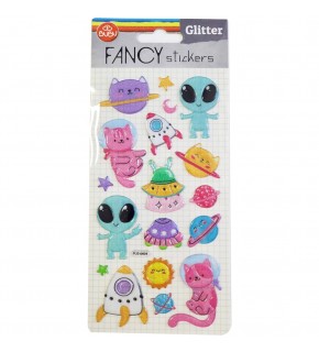 Bu-Bu Damla Stıckers Glıtter Uzay 9x20 BUBU-PUS-6604