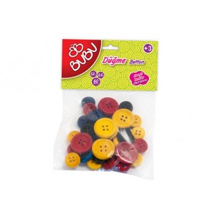 Bu-Bu Düğme 1.2 Cm 2.5 Cm 60 Lı Renkli BUBU-HS0007