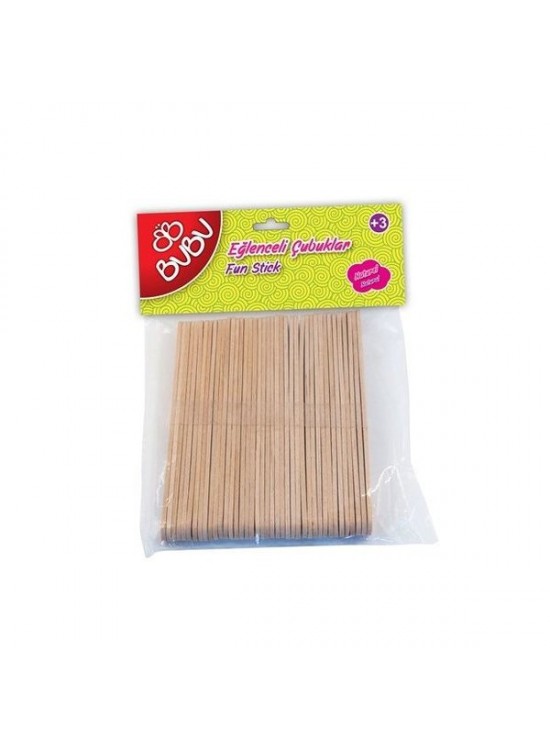 Bu-Bu Eğlenceli Çubuklar Naturel 11,5x1 Cm 40 Lı Kıs Bubu-hs0015