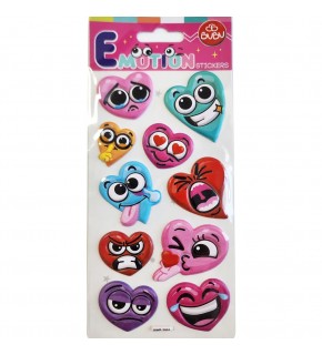 Bu-Bu Emotıons Emotıons Puffy Stıck Kalpler 9x21 BUBU-SWP-3001