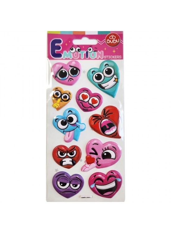 Bu-Bu Emotıons Emotıons Puffy Stıck Kalpler 9x21 BUBU-SWP-3001