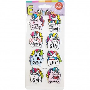 Bu-Bu Emotıons Puffy Stıck Unıcorn & Message 9x21 BUBU-SWP-1902