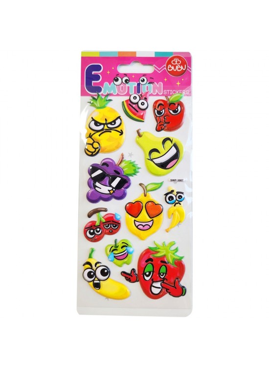 Bu-Bu Emotıons Puffy Stıckers Sebzeler 9x21 BUBU-SWP-3007