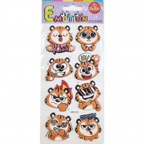 Bu-Bu Emotıons Puffy Stickers Tıgers 9x21 BUBU-SWP-1706