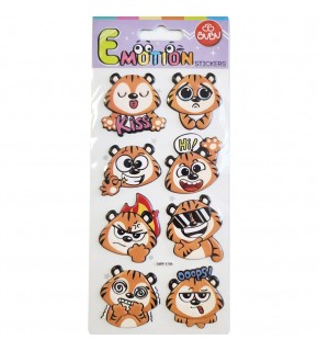 Bu-Bu Emotıons Puffy Stıckers Tıgers 9x21 BUBU-SWP-1706