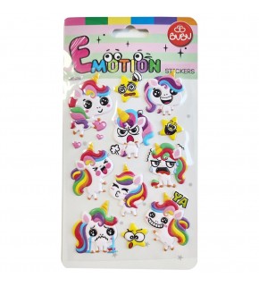 Bu-Bu Emotıons Puffy Stickers Unıcorn 10.9x20.5 BUBU-SWP-2702
