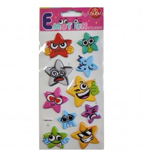 Bu-Bu Emotıons Puffy Stıckers Yıldızlar 9x21 BUBU-SWP-3002