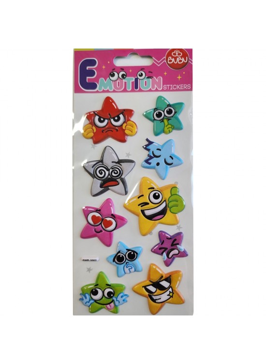 Bu-Bu Emotıons Puffy Stıckers Yıldızlar 9x21 BUBU-SWP-3002
