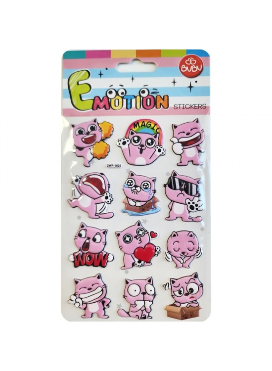 Bu-Bu Emotıons Stickers Cats 10.9x20.5 BUBU-SWP-1805