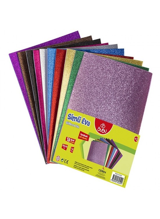 Bu-Bu Eva Simli Yapışkanlı 20x30 Cm 1.8 MM 10 Renk BUBU-EV0038