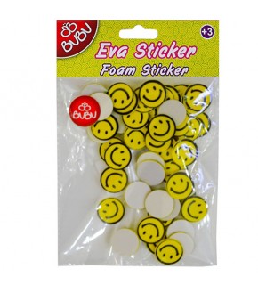 Bu-Bu Eva Sticker Gülen Yüz Küçük Pvc BUBU-STS029