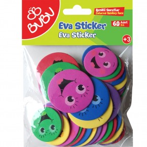 Bu-Bu Eva Sticker Renkli Suratlar BUBU-ST0142 (1 Adet)