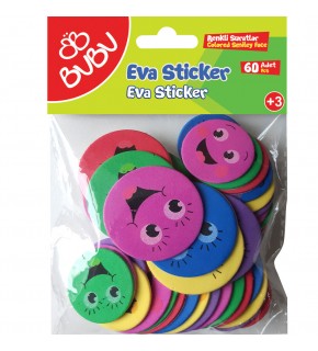 Bu-Bu Eva Sticker Renkli Suratlar BUBU-ST0142 (1 Adet)