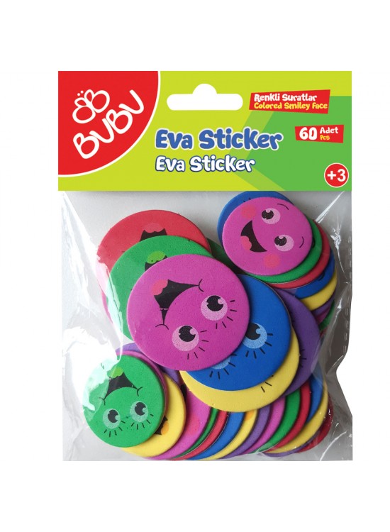 Bu-Bu Eva Sticker Renkli Suratlar BUBU-ST0142 (1 Adet) Bu-Bu Eva Sticker Renkli Suratlar BUBU-ST0142 (1 Adet)