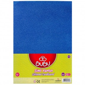 Bu-Bu Fon Kartonu Simli 50x70 Mavi 10 LU BUBU-FK0009
