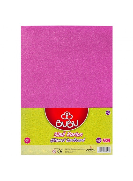 Bu-Bu Fon Kartonu Simli 50x70 Pembe 10 LU BUBU-FK0011 Bu-Bu Fon Kartonu Simli 50x70 Pembe 10 LU BUBU-FK0011