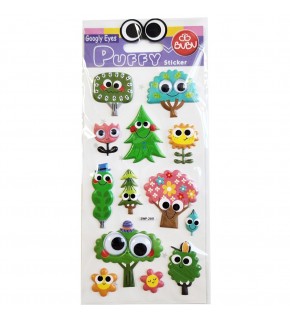 Bu-Bu Googly Eyes Puffy Stıcker Ağaçlar 9x21 BUBU-SWP-2606