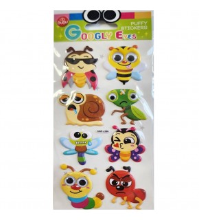 Bu-Bu Googly Eyes Puffy Stıcker Böcekler 9x21 BUBU-SWP-2306