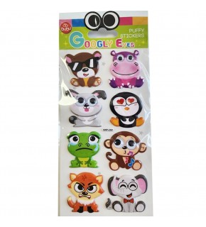 Bu-Bu Googly Eyes Puffy Stıcker Krşk Hayvanlar 9x21 BUBU-SWP-2301