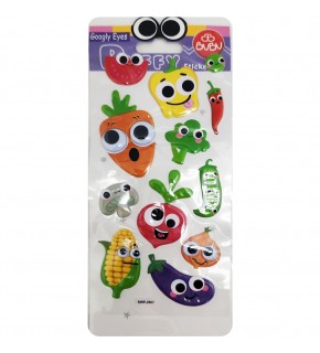 Bu-Bu Googly Eyes Puffy Stıcker Sebzeler 9x21 BUBU-SWP-2603