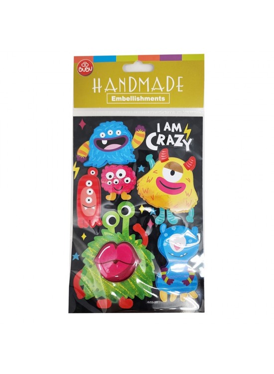 Bu-Bu Handmade Stıckers Canavarlar 12,5x23,5 BUBU-HMSB-306