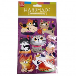 Bu-Bu Handmade Stıckers Kediler 12,5x23,5 BUBU-HMSB-301