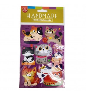 Bu-Bu Handmade Stıckers Kediler 12,5x23,5 BUBU-HMSB-301