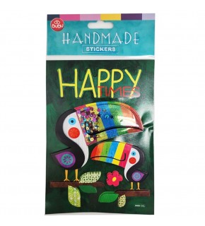 Bu-Bu Handmade Stıckers Papağan 12,5x23,5 BUBU-HMSB-101