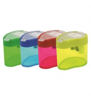 Bu-Bu Kalemtıraş Şeffaf Damla Çift Delikli Hazneli BUBU-KT0004 (1 Adet)