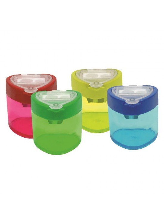 Bu-Bu Kalemtıraş Şeffaf Üçgen Çiftli Hazneli 4 Renk BUBU-KT0002 (1 Adet) Bu-Bu Kalemtıraş Şeffaf Üçgen Çiftli Hazneli 4 Renk BUBU-KT0002 (1 Adet)