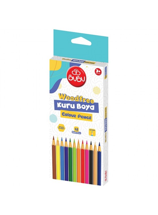 Bu-Bu Kuru Boya Woodfree Tam Boy 12 Renk Bubu-Kur001