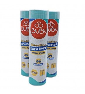 Bu-Bu Kuru Boya Woodfree Tüp 24 Lü Bubu-Kur004