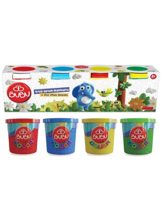 Bu-Bu Oyun Hamuru 4 Lü 4x100 GR BUBU-OH0039 Bu-Bu Oyun Hamuru 4 Lü 4x100 GR BUBU-OH0039