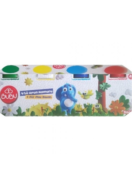 Bu-Bu Oyun Hamuru 4 Lü 500 GR BUBU-OH0003 Bu-Bu Oyun Hamuru 4 Lü 500 GR BUBU-OH0003