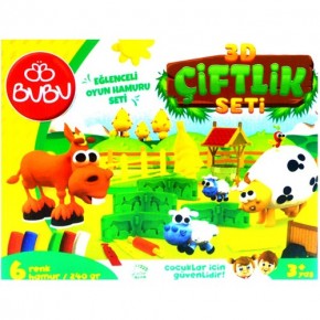 Bu-Bu Oyun Hamuru Seti 3D Çiftlik (L) BUBU-OH0013