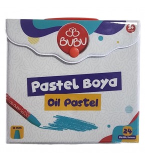 Bu-Bu Pastel Boya 24 Renk Çantalı PVC BUBU-PAS003