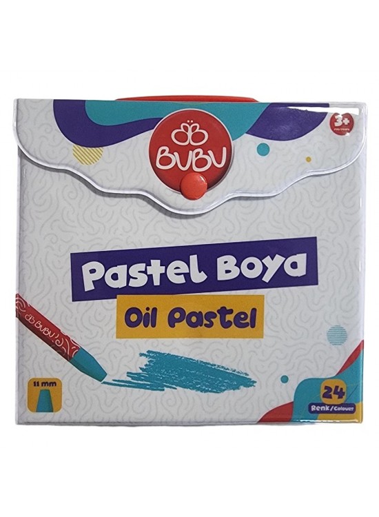 Bu-Bu Pastel Boya 24 Renk Çantalı PVC BUBU-PAS003 Bu-Bu Pastel Boya 24 Renk Çantalı PVC BUBU-PAS003