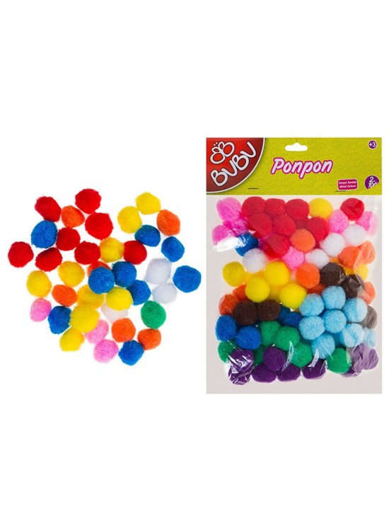 Bu-Bu Pon Pon 2 CM 100 LÜ Karma BUBU00109 (1 Adet) Bu-Bu Pon Pon 2 CM 100 LÜ Karma BUBU00109 (1 Adet)