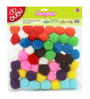 Bu-Bu Pon Pon 3 CM 50 Lİ Karma Bu-Bu00110