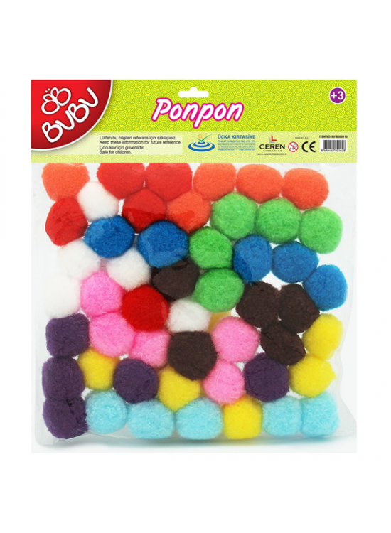 Bu-Bu Pon Pon 3 CM 50 Lİ Karma Bu-Bu00110 Bu-Bu Pon Pon 3 CM 50 Lİ Karma Bu-Bu00110