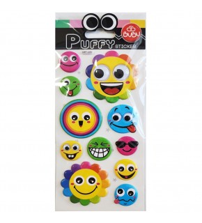 Bu-Bu Puffy Stıck Oynar Gözlü Gülen Çiçekler 9x21 BUBU-SWP-2202
